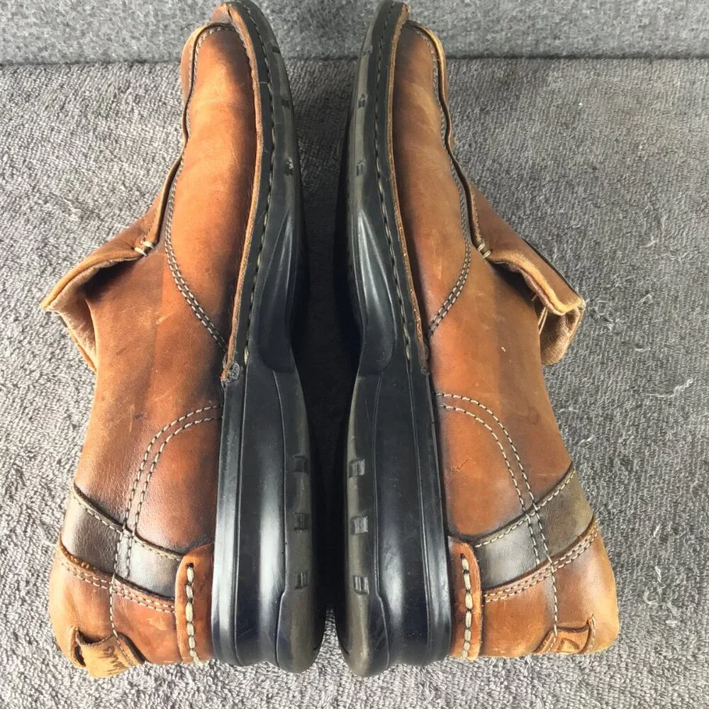 Clarks Escalade Mens 10M Brown Leather‎ Slip On Loafers